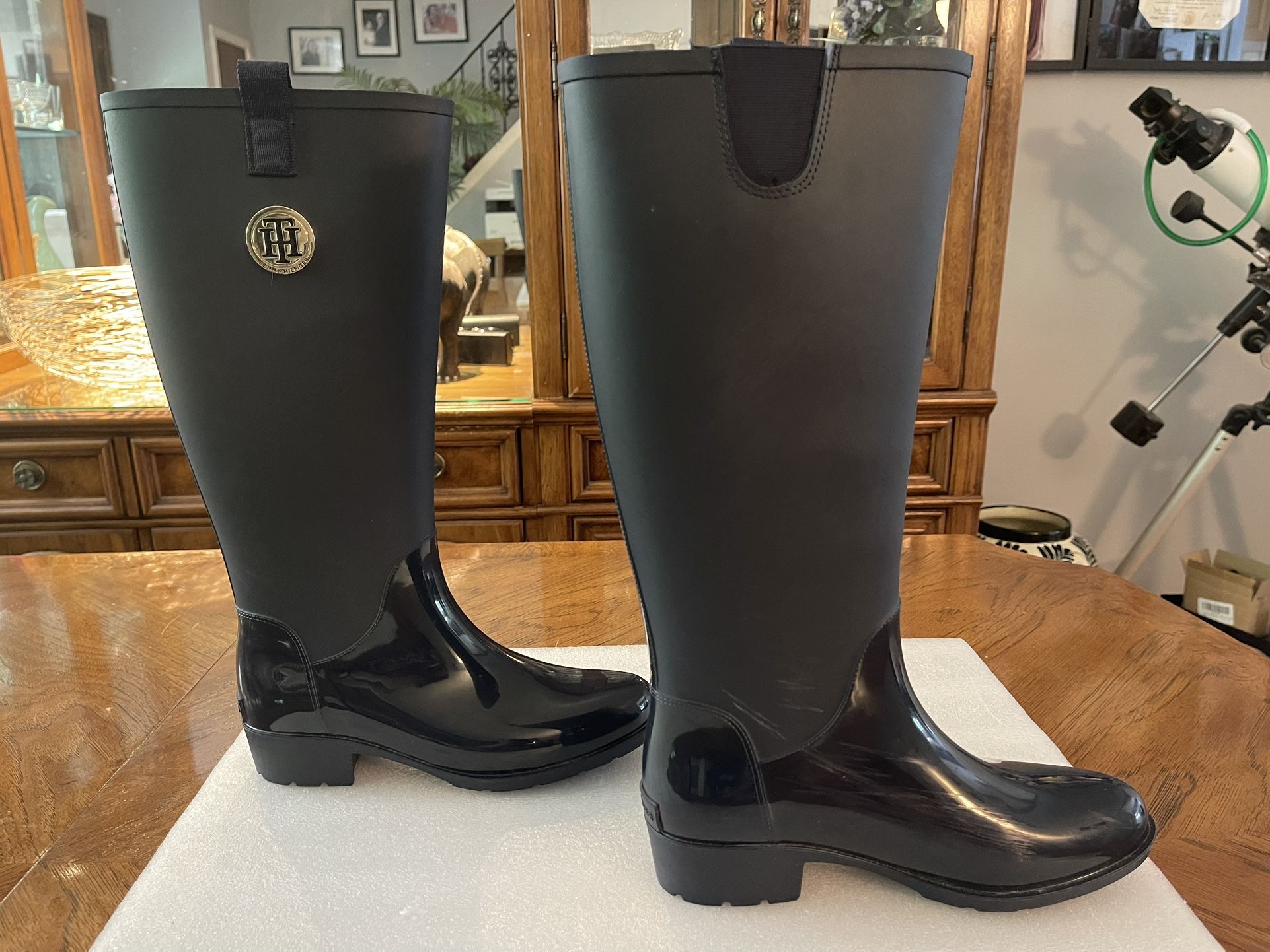 Tommy Hilfiger Karissa Rain Boots - Black - Size 8M