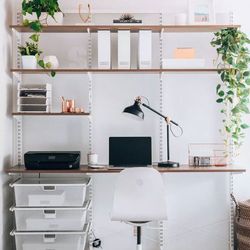 Elfa Workstation/shelving System Home Office