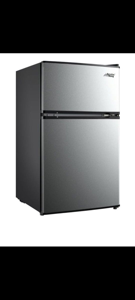 Arctic King 3.2 Cu ft Two Door Mini Fridge with Freezer