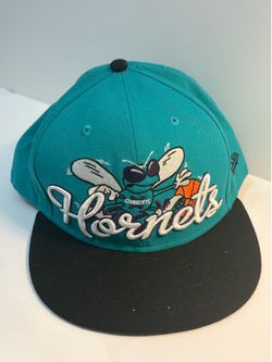 Charlotte Hornets New Era 59FIFTY Fitted Hat Size 8 Teal Black Brim NBA HWC