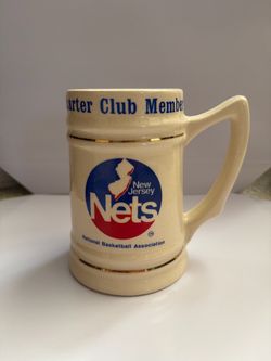 Vintage New Jersey Nets 1979-80 NBA Basketball Stein Charter Club Member Mug