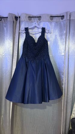 Navy Blue Short Formal Dress