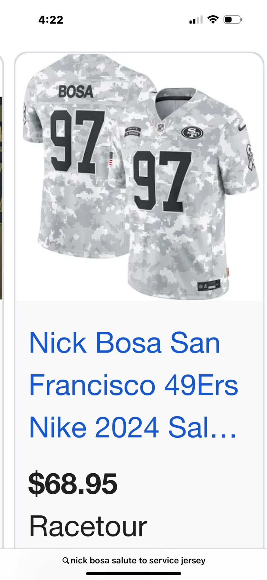 49ers Jersey Size Xl Brand New 