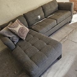 Grey Gray Sectional Sofa Couch 