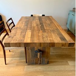 West elm dining table and set of 3 holland chairs