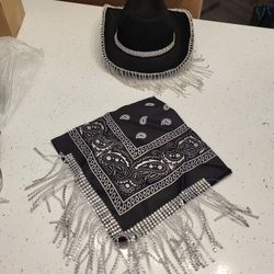 Cowgirl Halloween Costume Accessories Bling Hat Bandana