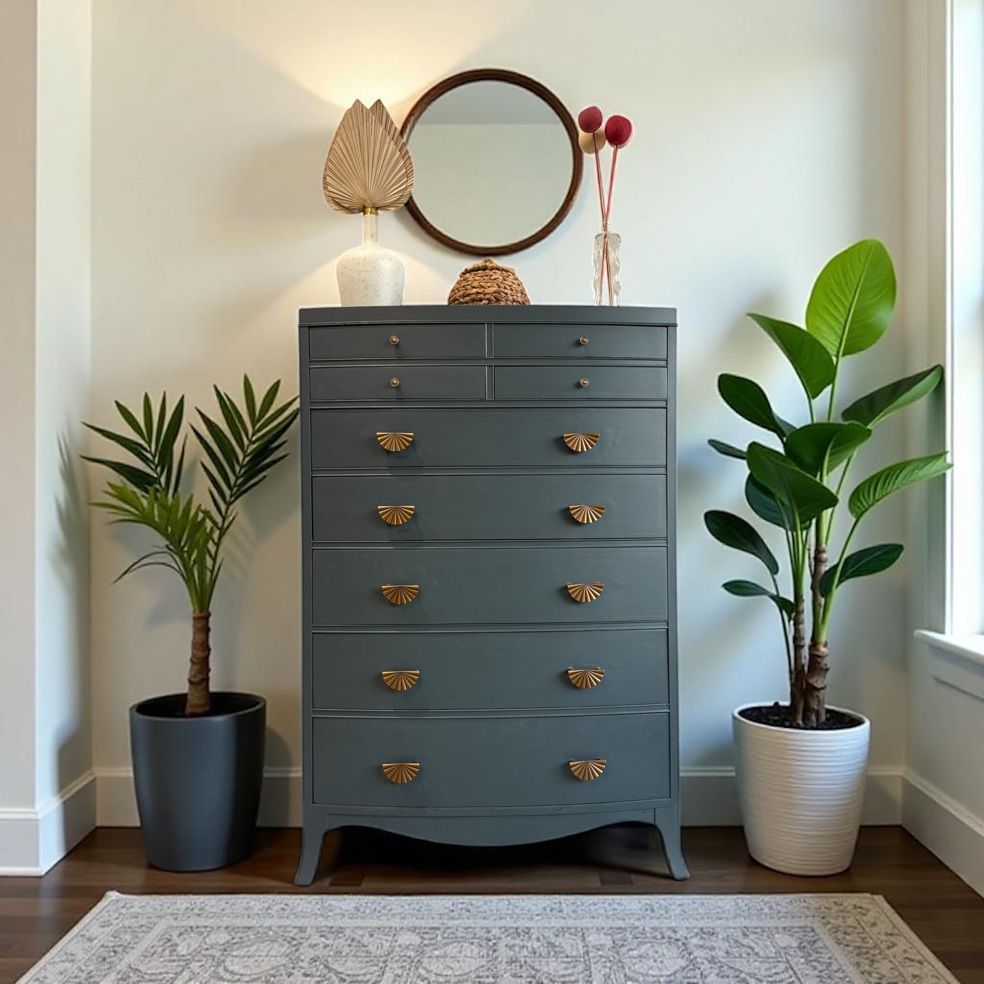 🍃Solid Mahogany Tall Dresser/Chest (9 drawers)🍃