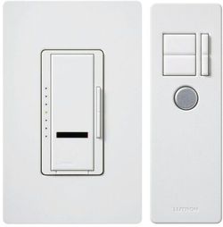 Lutron IR 600-Watt Single-Pole Digital Dimmer Switch Wall White Remote Control