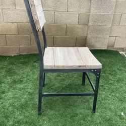 Wooden Chair With Medal Support 