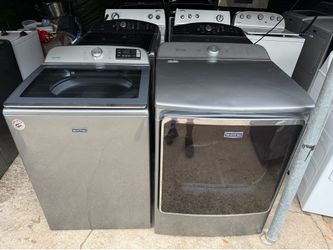 Maytag washer and dryer electric matching set heavyduty