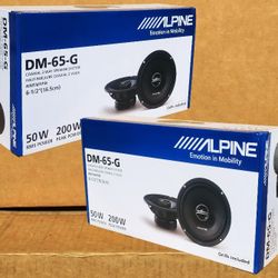 Alpine DM Series Car Speakers 2 Sets 6 1/2 Inch 2-Way Coaxial Speaker System 400 Watts Package DM-65-G 🚨 Payment Options Available 🚨 No Credit Neede