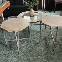 Juego de 3 mesas para sala seminievos