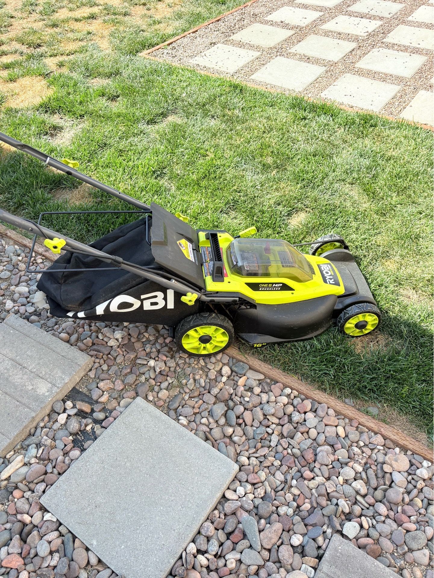 Ryobi cordless mower. 18