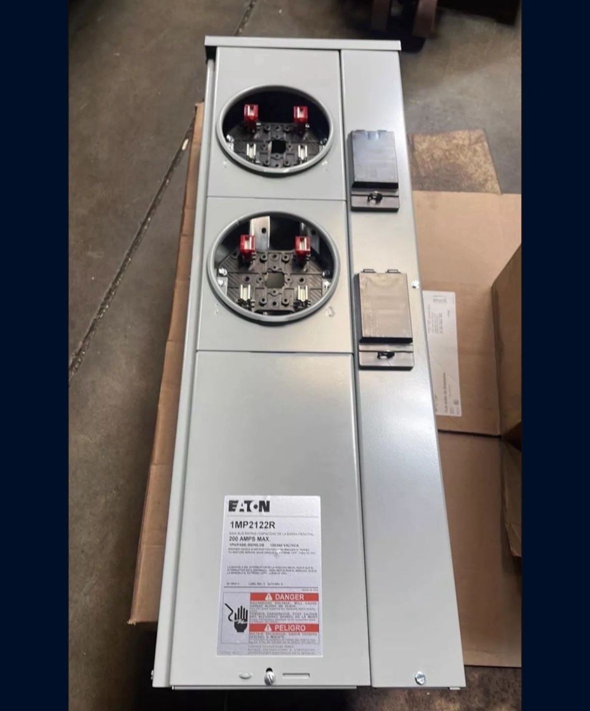 New Eaton 200A Double Meter Panel