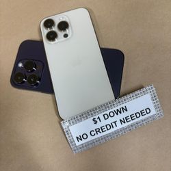 Apple IPhone 14 Pro 5G - Only $1 Today Pay The Rest Later! 