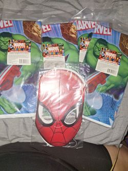 Super Heroes Marvel Table Covers And Mask