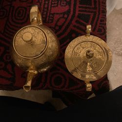 Antique 24k Gold China Tea Pot