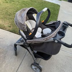 Chico Bravo Baby Stroller And Car Seat