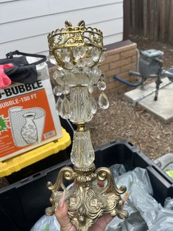 Two sets of metal chandelier