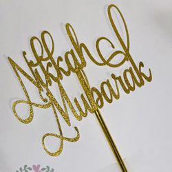 Nikkah Mubarak Cake Topper