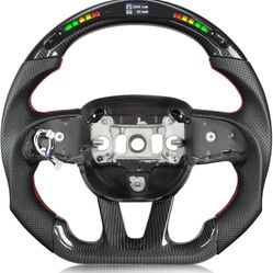 Dodge Challenger LED carbon Fiber Steering Wheel 