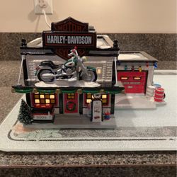 Harley Davidson Snow Village 
