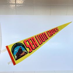 Vintage 26” Pennant - Sea Lion Caves, Oregon Coast