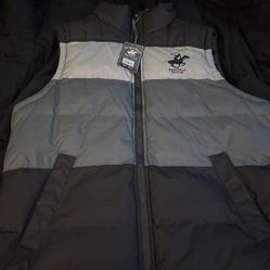 New Polo Puffer Vest With Hood