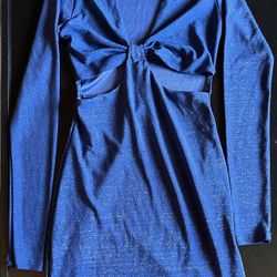 Glitter Royal blue dress sleeve 