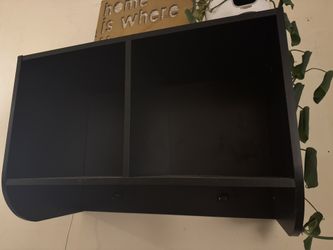 Black Wall Shelf With Hanging Hooks