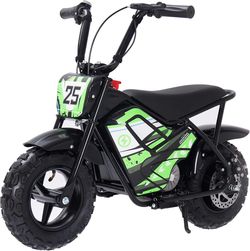 Electric Dirt Bike - 250W Peak Motor, 24V 9AH , Up to 12MPH & 12 Miles Range, Max Load 100 LBS, 2-Speed Electric Motorcycle