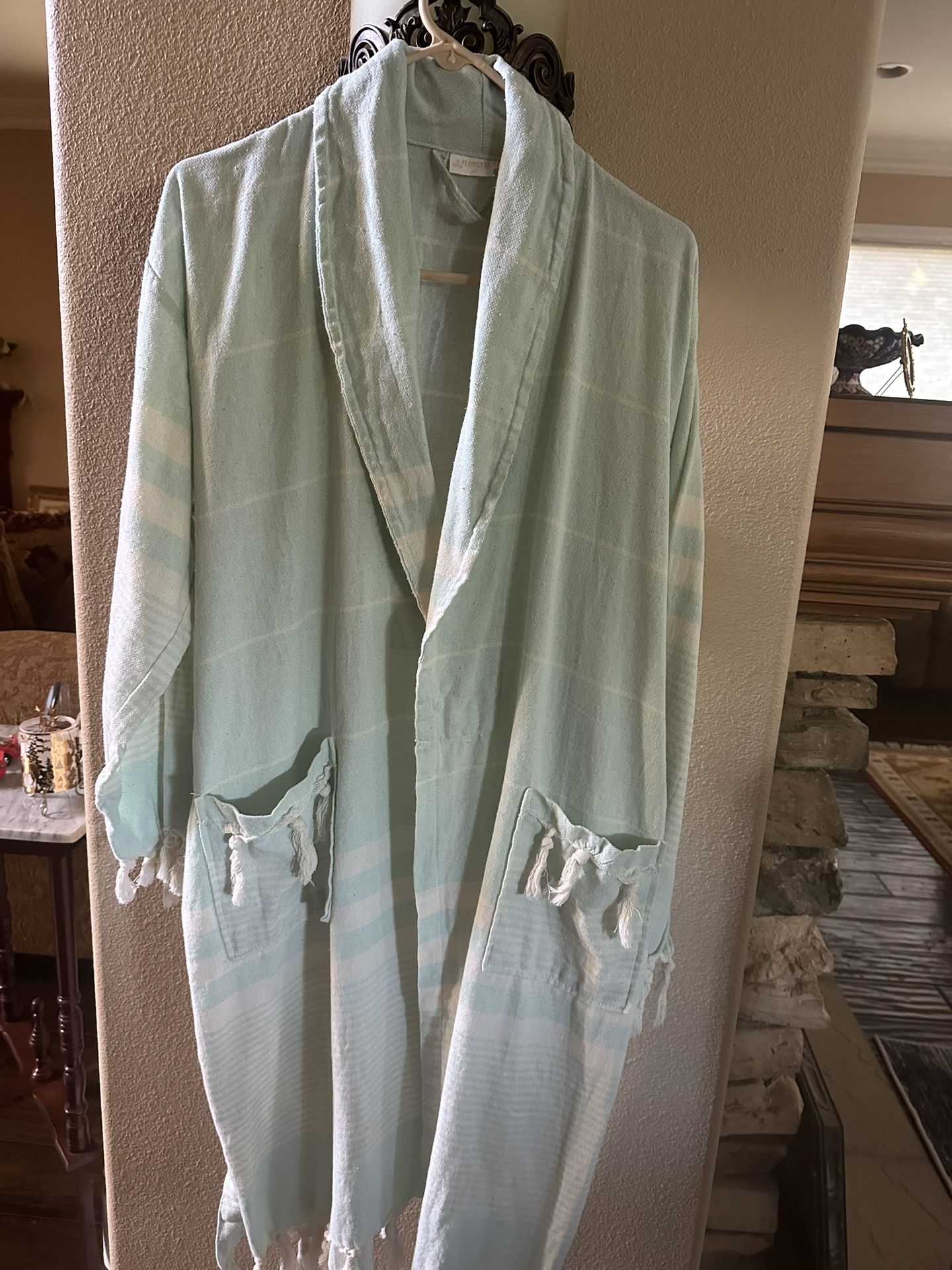 Turkish, Light Green Bathrobe.