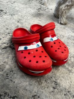Crocs Disney Lightning McQueen Clog, a vibrant red, limited edition shoe