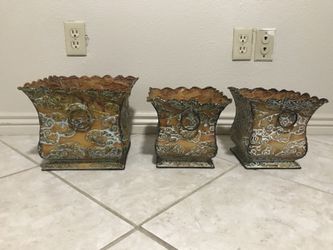 Set of 3 Decoration Metal Plant Stands