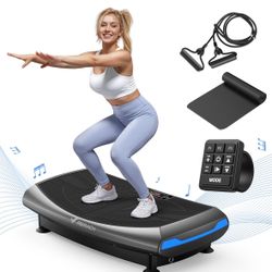 MERACH Vibration Plate Exercise Machine, 7-in-1 4D Vibration Plate with Glide, Swing & Massage, Vibrating Plates with Whole Body Workout Sculpting Pla