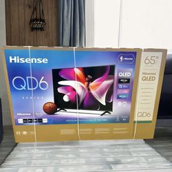HD340 65QD6 65” Hisense smart 4k Qled Hdr Tv floor model