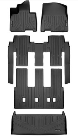 SMARTLINER Custom Fit Black 3 Row & Cargo Kia Carnival 