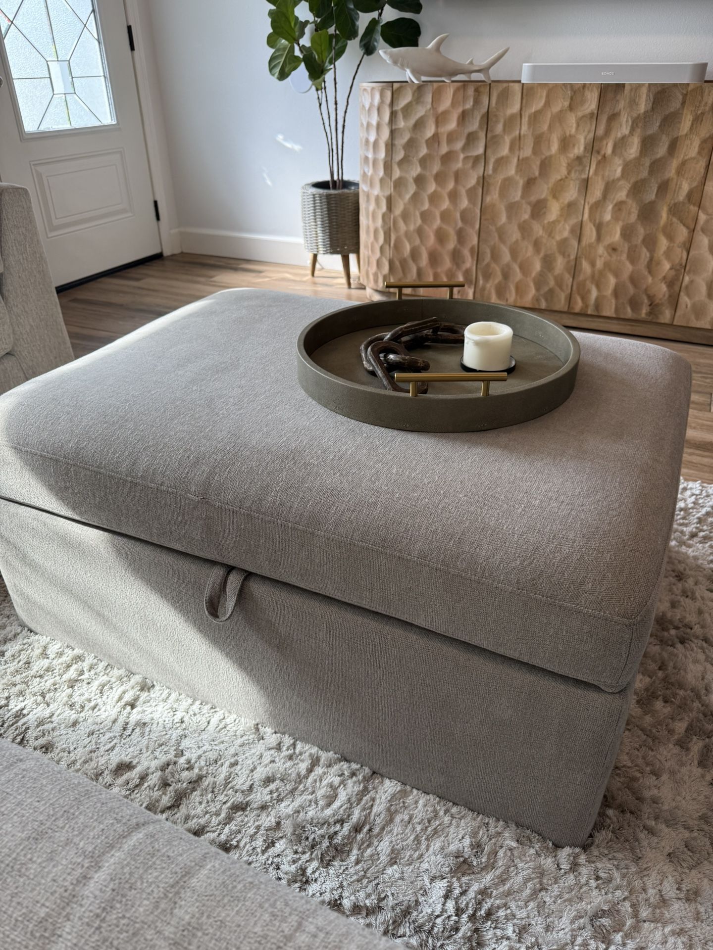 Woven Ottoman with Storage /coffee table