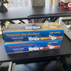  Spanish Vocabulary + Phrases Flash Cards (2 Box Set) – 2000 Cards Total