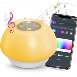 Noise Machine for Sleeping 24 Soothing Sounds 10 Colors Night Light Sound Machine with Scheduled Alarm App Remote Control Toddler Sleep Trainer 