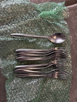 9 Stainless Steel Forks