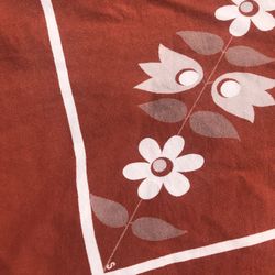 Vintage Printed Throw / Hippy / Mid-century / Scandinavian Style Large Flower Print