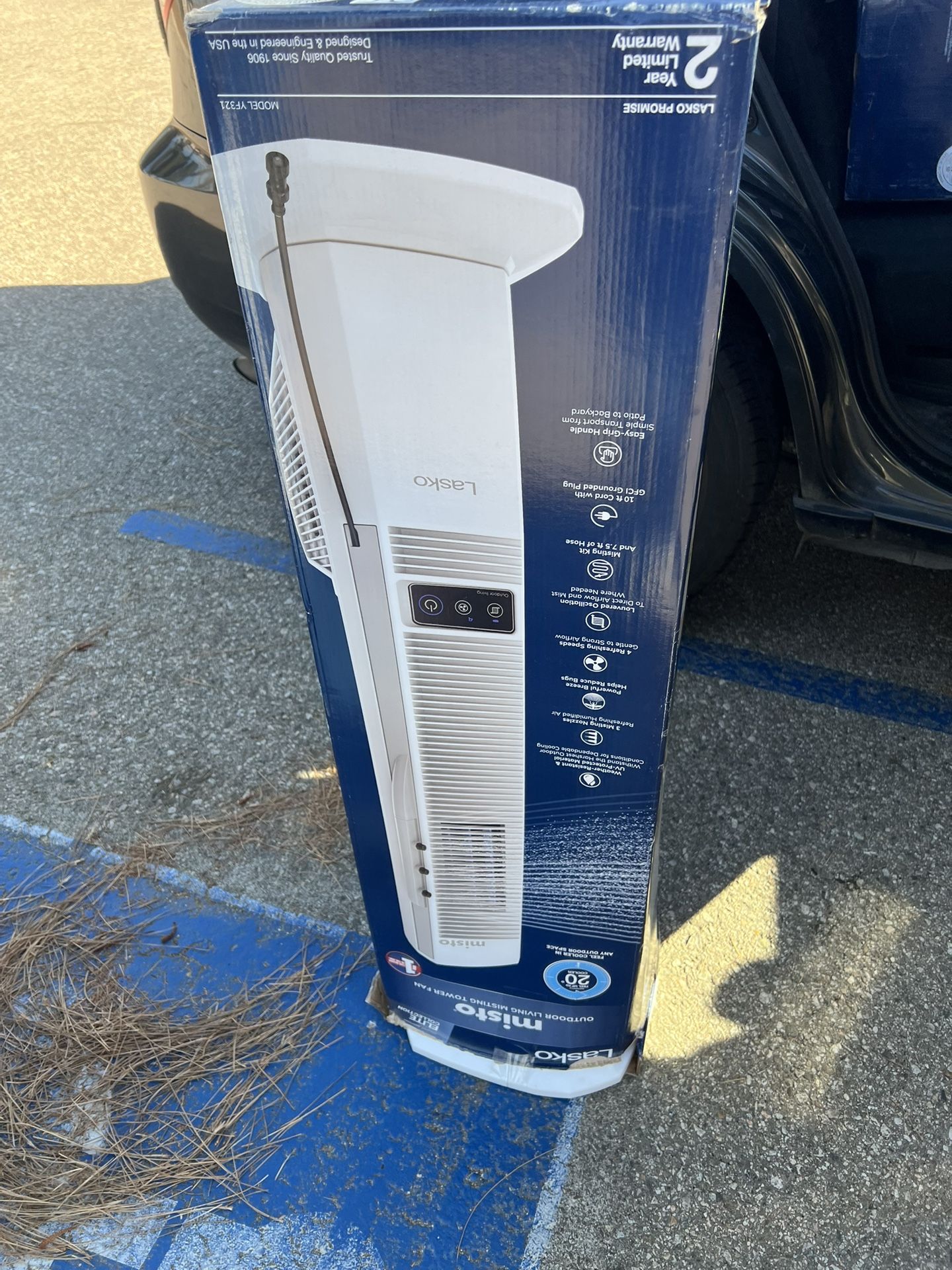 Brand New MISTO OUTDOOR LIVING MISTING TOWER FANS; COLOR WHITE
