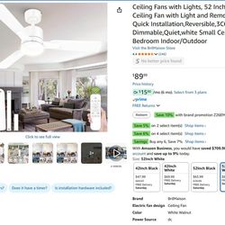 Low Profile Ceiling Fan with Light