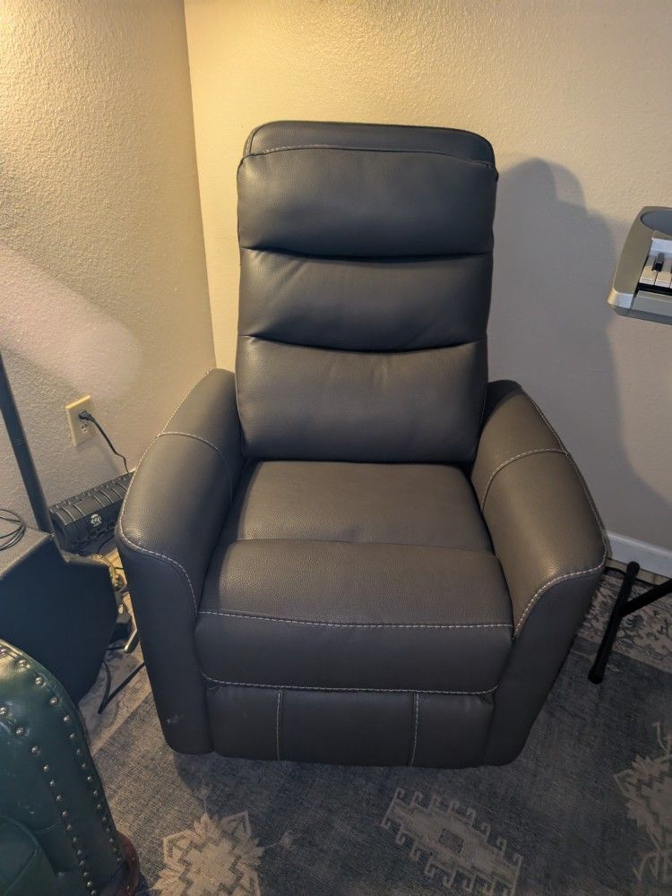 Nursing Recliner Swivel Rocking Chair Real Leather