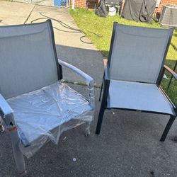 Home Decorators Collection Mix and Match Stationary Aluminum Oversized Outdoor Patio Dining Chair in Sunbrella Augustine Alloy (2-Pack)