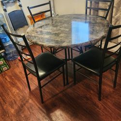 Table and 4 Chairs.