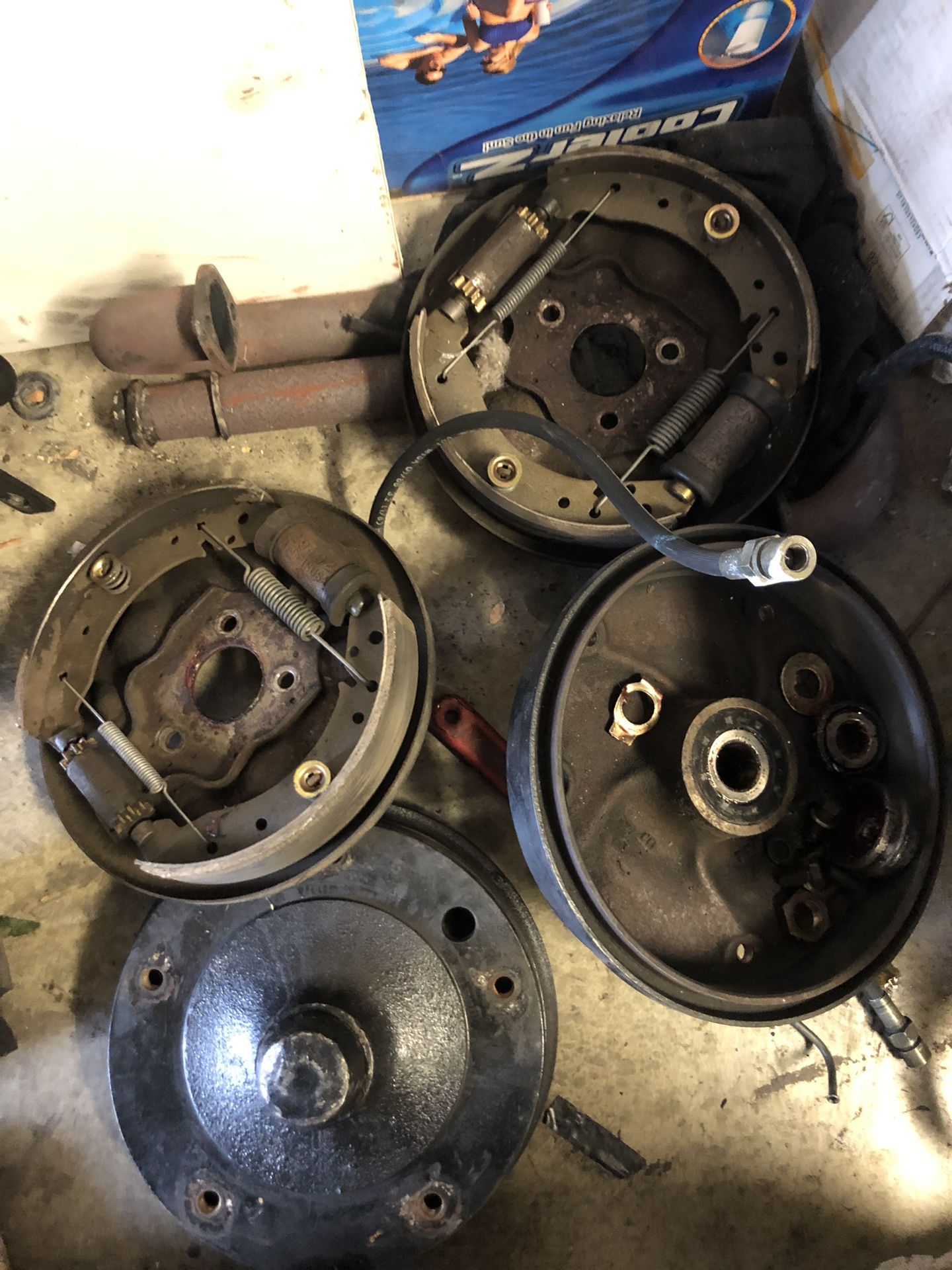 Good used link pin stock front brake setup