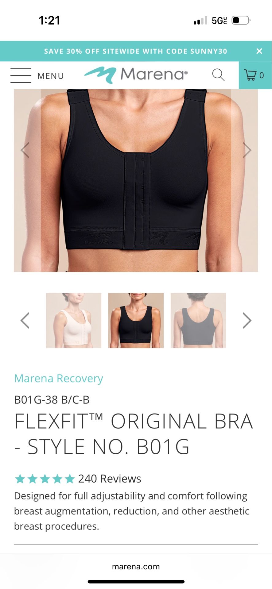 Marena Post Op Bra B/C