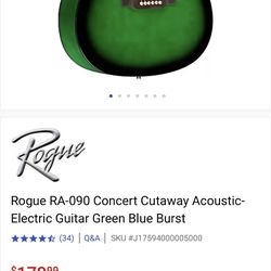 Rogue Concert Acoustic Electric Guitar